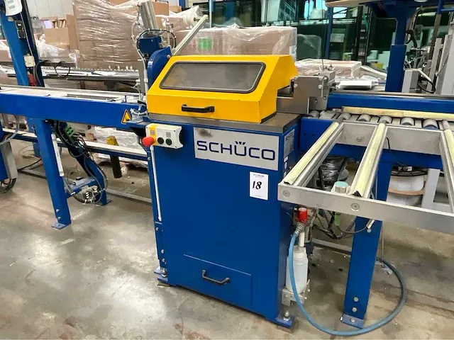 2008 schüco pgz+ glaslatprofiel afkortcirkelzaagmachine - afbeelding 6 van  32