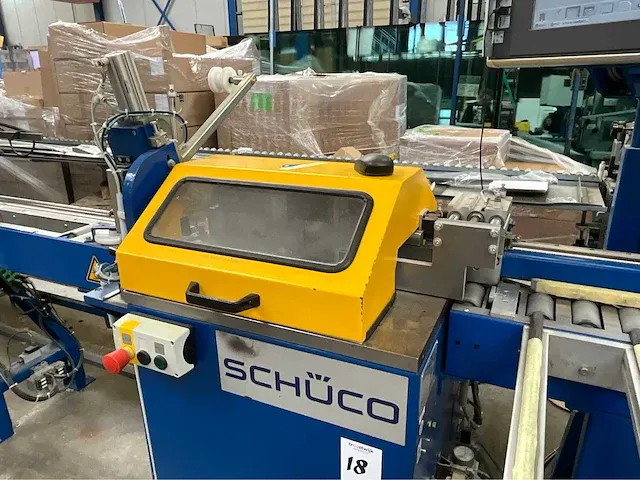 2008 schüco pgz+ glaslatprofiel afkortcirkelzaagmachine - afbeelding 8 van  32