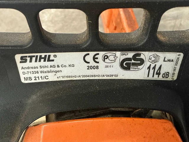 2008 stihl ms211 kettingzaag - afbeelding 5 van  5