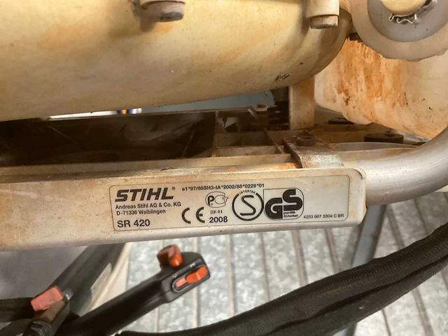 2008 stihl sr420 rugspuit - afbeelding 6 van  6