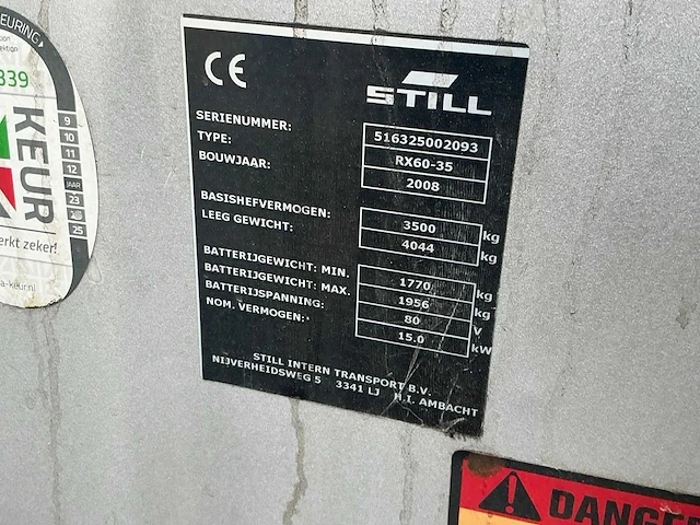 2008 still rx60-35 vorkheftruck - afbeelding 14 van  22