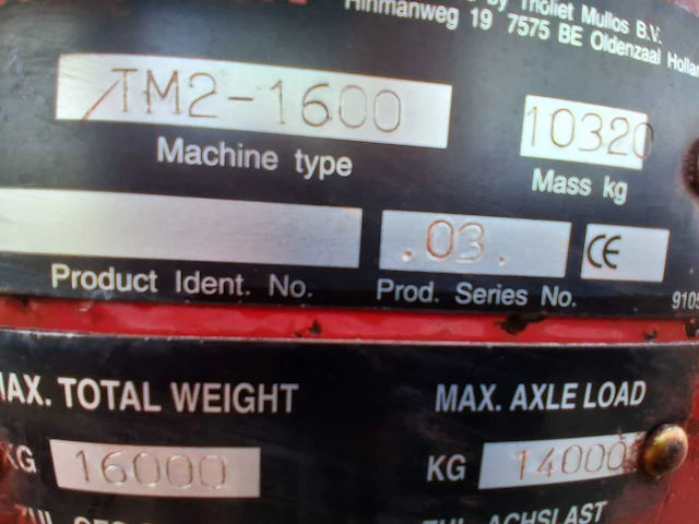 2008 trioliet triomix tm2-1600 voermengwagen - afbeelding 28 van  34