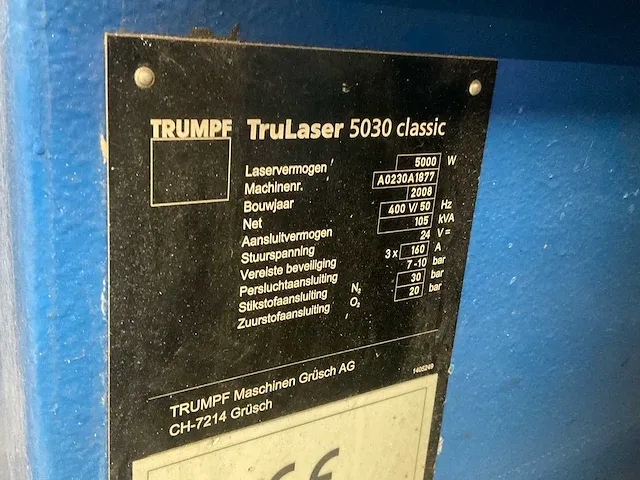 2008 trumpf truflow 5030 classic lasersnijmachine - afbeelding 11 van  29