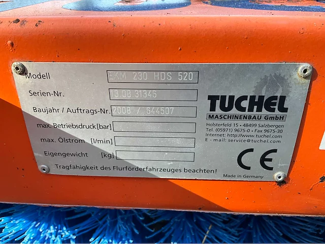 2008 tuchel ekm 230 hds 520 veegborstel met opvangbak - afbeelding 9 van  17