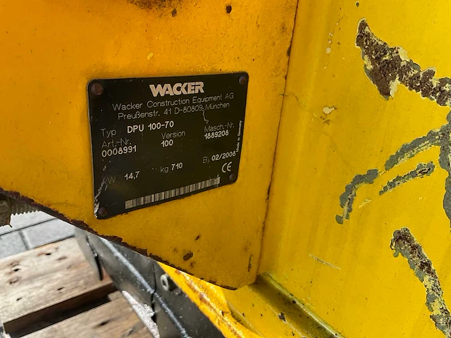 2008 wacker dpu 100 - 70 trilplaat - afbeelding 7 van  15