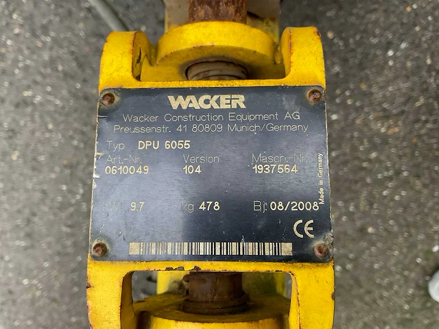 2008 wacker dpu 6055 trilplaat - afbeelding 8 van  8