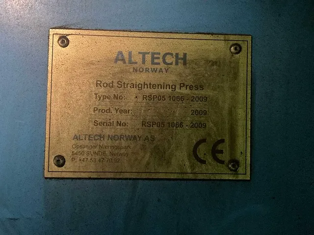 2009 altech rsp05 staaf rechttrekkende pers - afbeelding 20 van  20