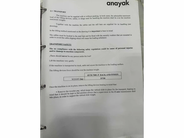 2009 anayak hvm-7000-pc bedfreesmachines met beweegbare kolom - afbeelding 58 van  65