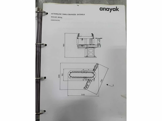 2009 anayak hvm-7000-pc bedfreesmachines met beweegbare kolom - afbeelding 60 van  65