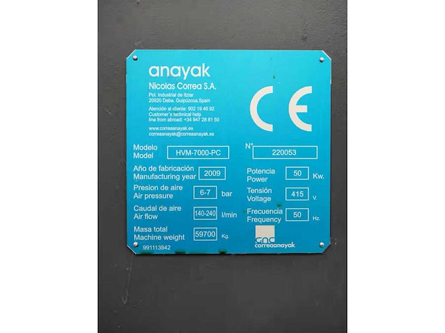 2009 anayak hvm-7000-pc freesmachine voor bed - afbeelding 52 van  56