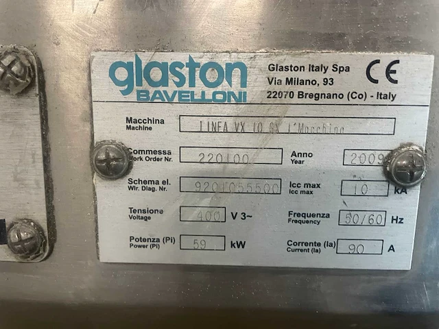 2009 bavelloni glaston double edger vx10sx glasslijp- en waslijn - afbeelding 2 van  34