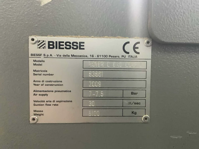 2009 biesse rover c-6.40 conf.3 cnc-hout bewerkingscentrum - afbeelding 22 van  34