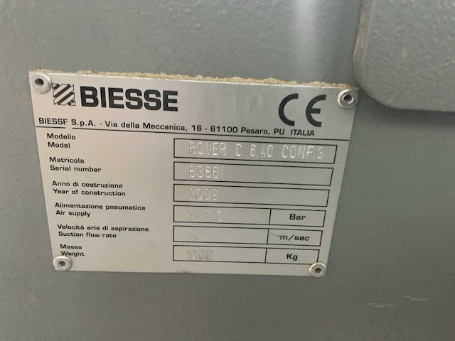 2009 biesse rover c-6.40 conf.3 cnc-hout bewerkingscentrum - afbeelding 24 van  34