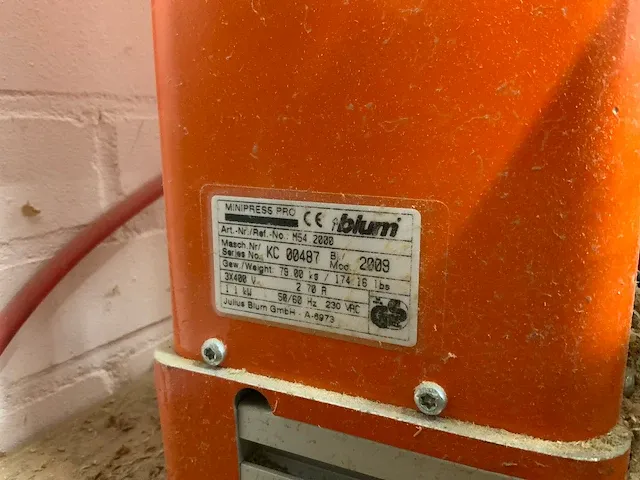 2009 blum minipress pro inkroosmachine - afbeelding 12 van  13