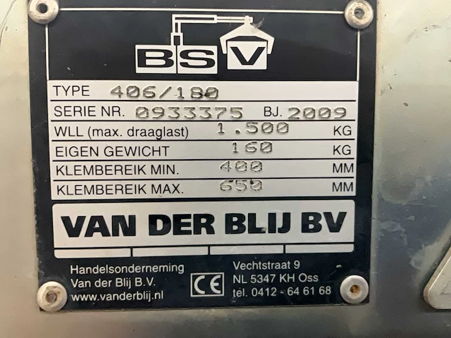 2009 bsv 406/180 stenenklem - afbeelding 7 van  7