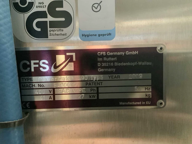 2009 cfs powerpak nt 490 typ 5 dieptrekverpakkingsmachine (c) - afbeelding 17 van  25