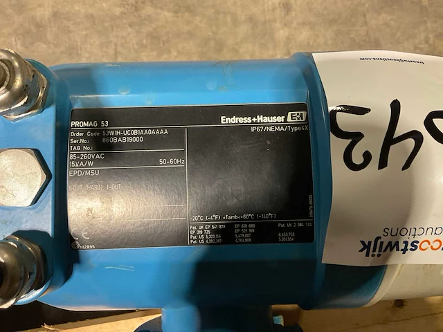 2009 endress-hauser promag w elektromagnetische flowmeter - afbeelding 2 van  4