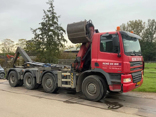 2009 ginaf x4243ts met 30 ton hyvalift haakarm en hmf 1643 z2 autolaadkraan bv-zv-63 - afbeelding 45 van  57