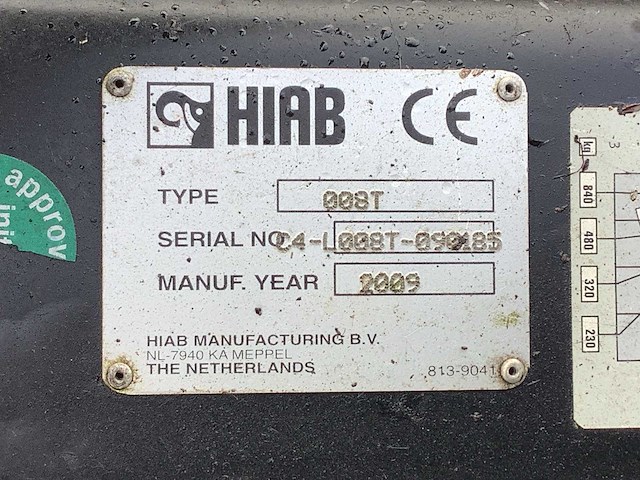 2009 hiab 008t laankraan - afbeelding 8 van  9