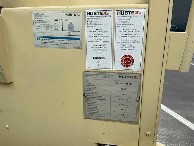 2009 hubtex ml25 zijlader - afbeelding 6 van  16