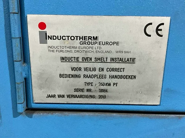 2009 inductotherm group europe 750kw pt dubbele inductie smeltende oven - afbeelding 66 van  82