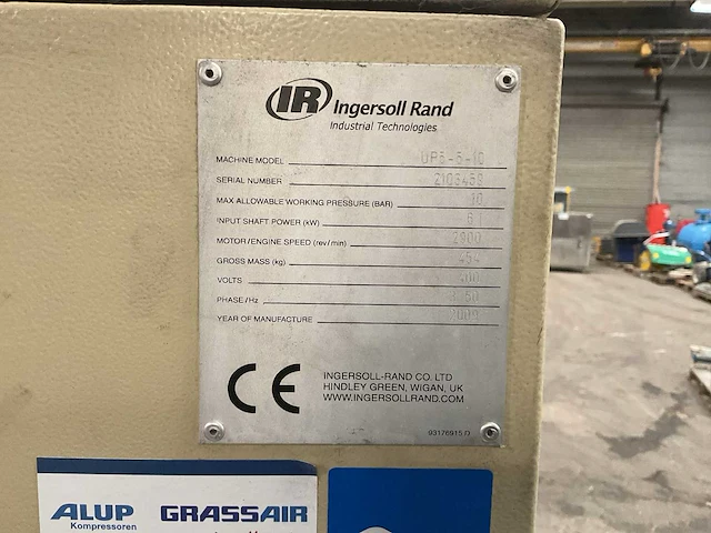 2009 ingersoll rand up5-5-10 compressor - afbeelding 6 van  6