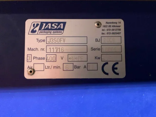 2009 jasa j350fv (c) verticale flowverpakkingsmacine - afbeelding 6 van  14