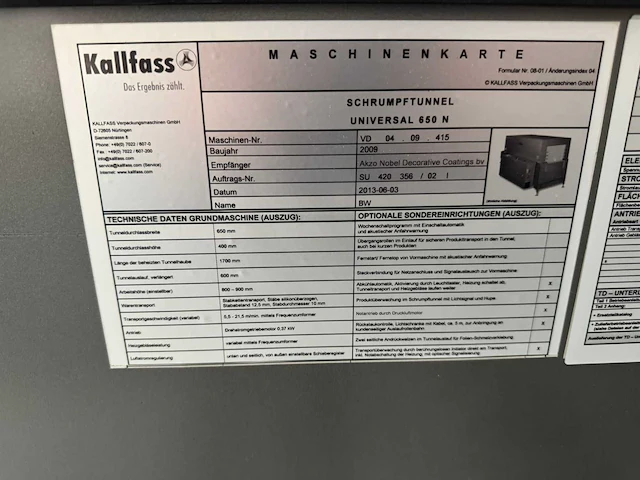 2009 kallfass super wrap 650 de luxe folie krimptunnel - afbeelding 22 van  35
