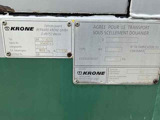 2009 krone zzw-18 middenasaanhanger met afzetbak - afbeelding 24 van  29