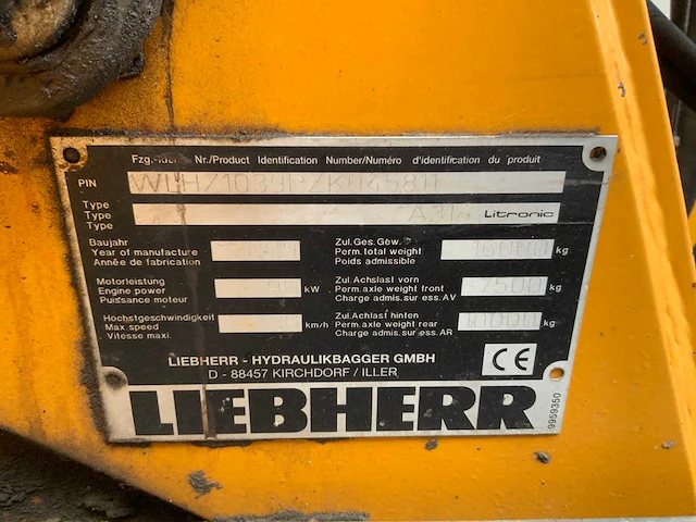 2009 liebherr a314 litronic banden graafmachine - afbeelding 49 van  53