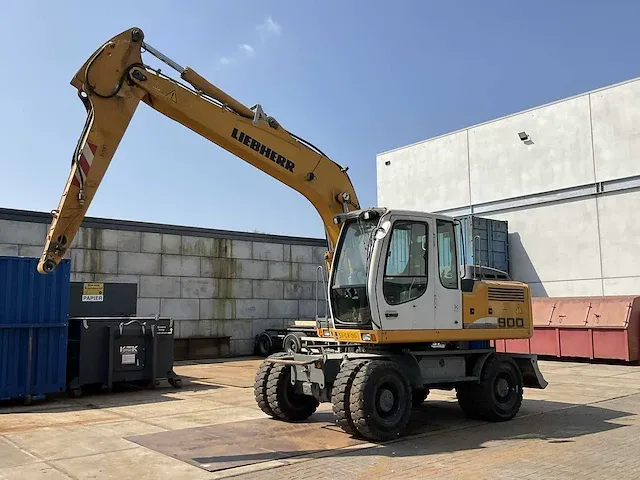 2009 liebherr a900c litronic banden graafmachine - afbeelding 1 van  27