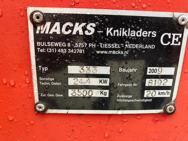 2009 macks 333 shovel / wiellader - afbeelding 13 van  20