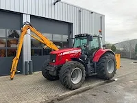 2009 massey ferguson 6480 tractor met herder mbk 518ls maaiarm - afbeelding 12 van  32
