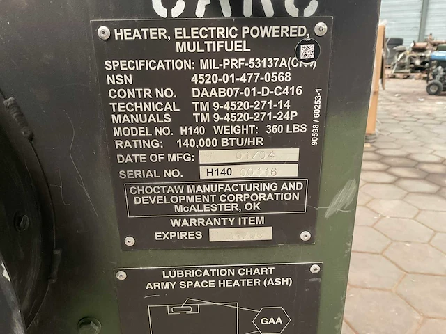 2009 mcalester h140 heater - afbeelding 7 van  8