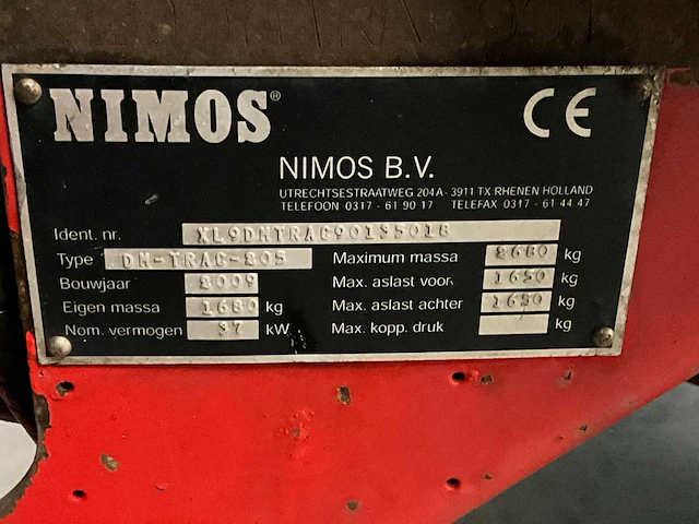 2009 nimos m-trac-205 werktuigdrager - afbeelding 16 van  23