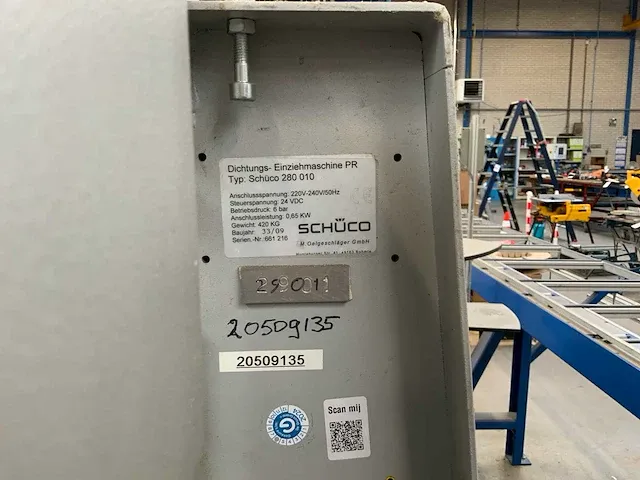 2009 schüco 280 010 afdicht rubberprofiel inrolautomaat - afbeelding 10 van  14