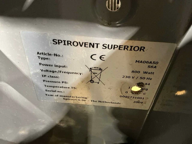 2009 spirotech spirovent superior ma06a50 automatische vacuumontgasser - afbeelding 6 van  7