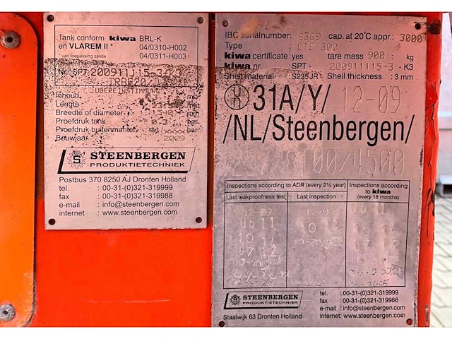 2009 steenbergen cie 300 brandstof opslagtank - afbeelding 11 van  19
