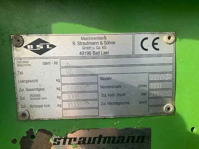 2009 strautmann streublitz vs 1203 e-l stalmest strooier - afbeelding 10 van  40