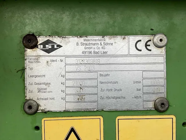 2009 strautmann vs2003 meststrooier - afbeelding 11 van  20
