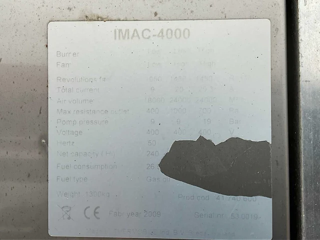 2009 thermobile imac-4000 e heater - afbeelding 10 van  18