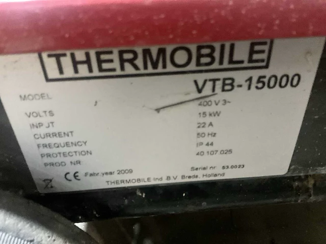 2009 thermobile vtb-15000 heater - afbeelding 6 van  6