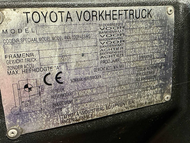 2009 toyota 7fbmf16 vorkheftruck - afbeelding 6 van  14
