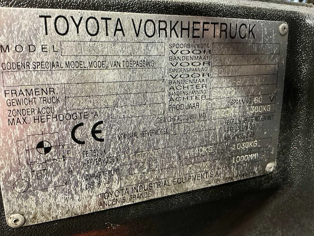 2009 toyota 7fbmf16 vorkheftruck - afbeelding 9 van  17