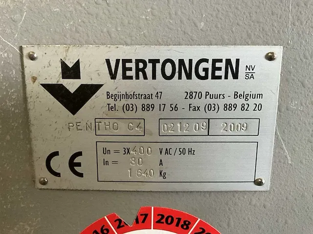 2009 vertongen pentho c4 5-assige pennenbank - afbeelding 2 van  10