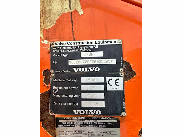 2009 volvo l70f shovel - afbeelding 10 van  27