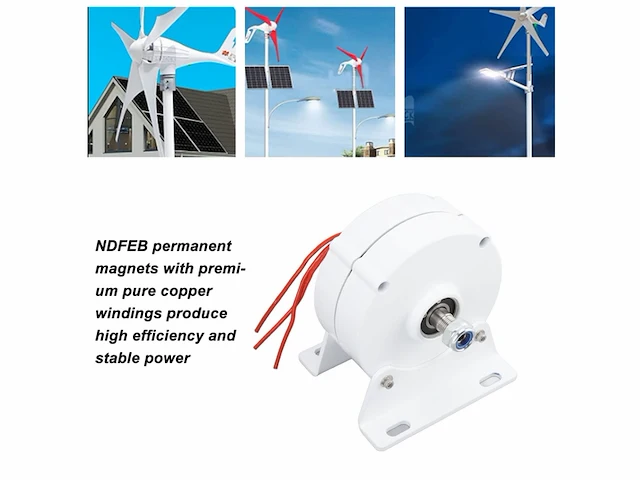 200w elektrische motorgenerator professionele aluminiumlegering met permanente magneet 48v - afbeelding 2 van  6