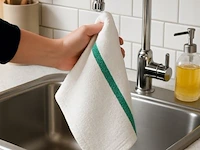 200x keuken/vaatdoek - white/green - afbeelding 1 van  2