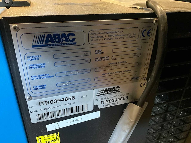 2010 abac b4900 zuigercompressor met buffertank - afbeelding 13 van  13