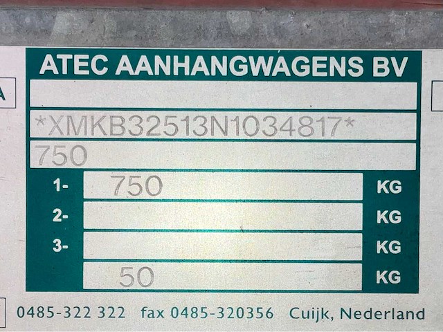 2010 atec eo1300b aanhangwagen - afbeelding 7 van  15